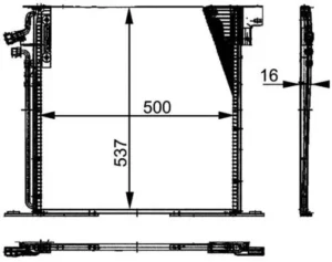 Condensador de aire acondicionado para Mercedes-Benz VITO W638 1996