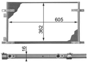 Condensador de aire acondicionado para Renault LAGUNA I 1994