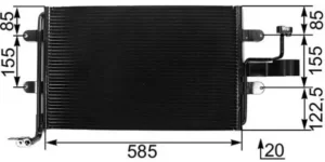 Condensador de aire acondicionado para Seat IBIZA III 2002