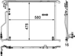 Condensador Mercedes Clase S (W220) / Clase S C para Mercedes-Benz S W220 1998 y S W220 2002