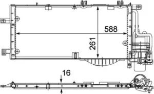 Condensador de aire acondicionado para Opel CORSA C 2000