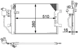 Condensador Mercedes Clase A (W168) All para Mercedes-Benz A W168 2001
