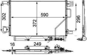 Condensador Mercedes C-Class T-Model (S203) para Mercedes-Benz C W203 2000