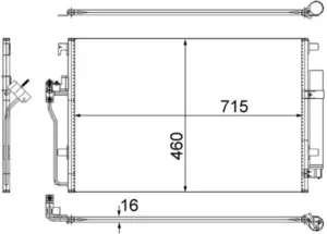 Condensador de aire acondicionado para Mercedes-Benz SPRINTER W906 2006 y Volkswagen CRAFTER 2006