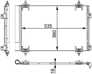 Condensador de aire acondicionado para Citroen C4 2004