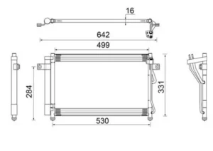 Condensador de aire acondicionado para Hyundai GETZ 2002