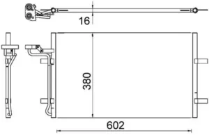Condensador de aire acondicionado para Volvo S40 2003