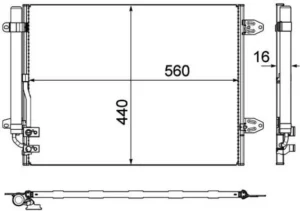 Condensador de aire acondicionado para Volkswagen PASSAT B7 2010
