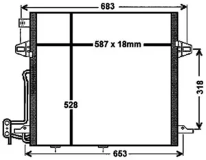 Condensador de aire acondicionado para Mercedes-Benz M W164 2005
