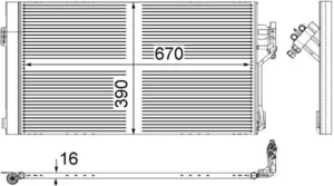 Condensador Mercedes Vito para Mercedes-Benz VITO W639 2003