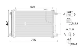 Condensador de aire acondicionado para Mercedes-Benz C W204 2007