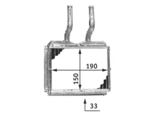 Radiador. Radiador De Calefacción. Opel Combo / Corsa B / Tigra para Opel COMBO B 1993, CORSA B 1993, CORSA B 1997 y TIGRA 1994