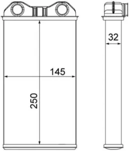 Radiador de calefacción para Opel VIVARO A 2001 y Renault TRAFIC II 2001