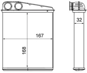 Radiador de calefacción para Nissan MICRA K12 2003 y MICRA K12 2005 y Renault CLIO III 2005, MODUS 2004, MODUS 2008 y TWINGO II 2007