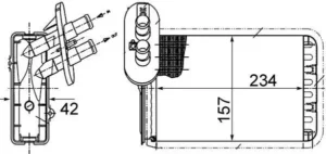 Radiador de calefacción para Ford GALAXY 1995