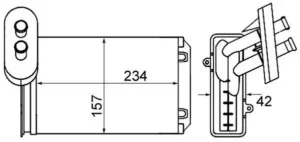 Radiador. Radiador De Calefacción. A3/Ibiza para Audi A3 1996 y A3 2000, Seat AROSA 1997, AROSA 2000, CORDOBA 1993, CORDOBA 1996, CORDOBA 1999, IBIZA II 1993, IBIZA II 1996, IBIZA II 1999, INCA 1995 y TOLEDO I 1991, Skoda OCTAVIA I 1997, OCTAVIA I…