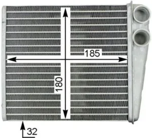 Radiador de calefacción para Audi A3 2003 y A3 2008, Seat LEON 2005 y TOLEDO III 2004 y Skoda OCTAVIA II 2004 y YETI 2009