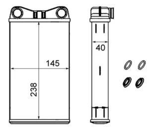 Radiador de calefacción para Audi A4 2001