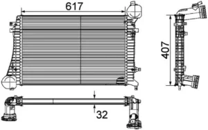 Intercooler Vw Passat Variant (3C5) para Volkswagen PASSAT B6 2005