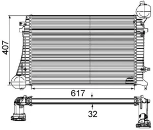 Intercooler Vw Passat Variant (3C5) para Volkswagen PASSAT B6 2005