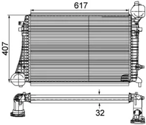 Intercooler Audi/Vw para Audi A3 1996