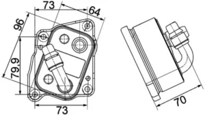 Radiador Oleo Bmw 3 (E46) para Bmw S/1 E81/E87 2007, S/3 E46 4P 1998 y S/5 E60 2003