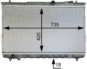 Radiador para Hyundai SANTA FE 2001