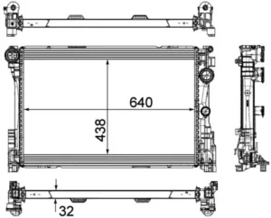Radiador Mercedes Classe Con E para Mercedes-Benz C W204 2007