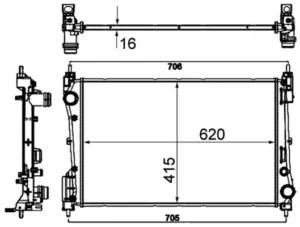 Radiador para Opel CORSA D 2006