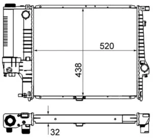 Radiador para Bmw S/5 E34 1987