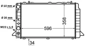 Radiador para Audi 80 1991