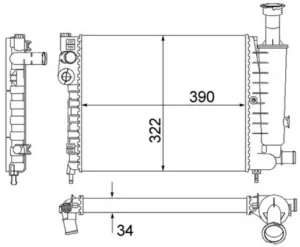 Radiador Psa Ax 10 / 11 / 14 para Citroen AX 1991