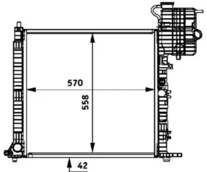 Radiador para Mercedes-Benz VITO W638 1996