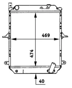 Radiador para Nissan CABSTAR 1999